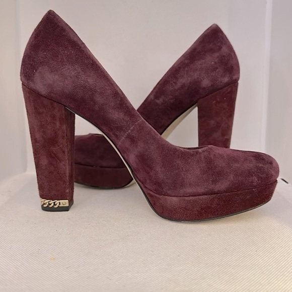 Michael Kors Leather Suede Platform Pumps Size 6.5 - EUC - Picture 6 of 14